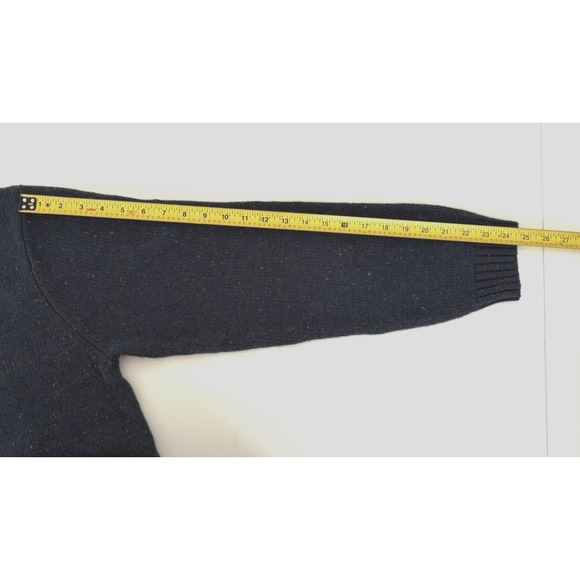 Line of Trade Sweater Men XL Blue Knit Elbow Pads Wool Rustic Cabincore Lodge - Picture 10 of 13